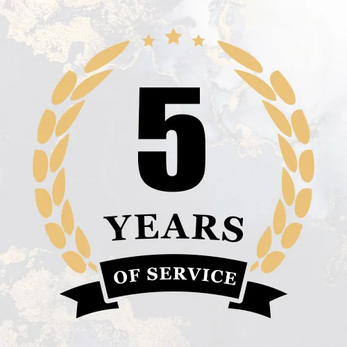 Five years of service
